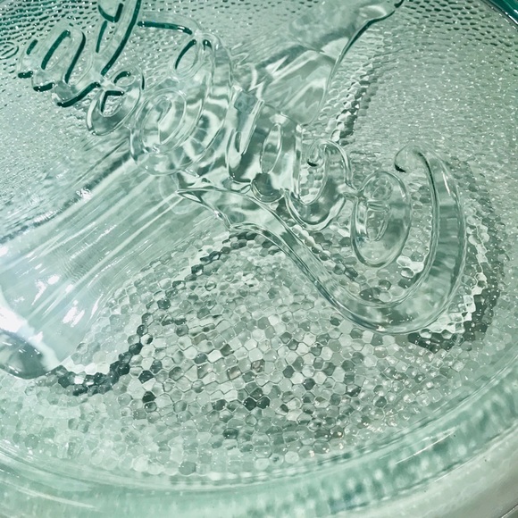 Vintage Green Glass Coca-Cola Round Platter Tray - Picture 4 of 5